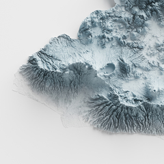 Mapa topográfico de El Salvador.