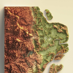 Mapa hipsométrico da Ilha de Marajó