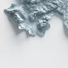 Mapa de relevo da Irlanda do Norte