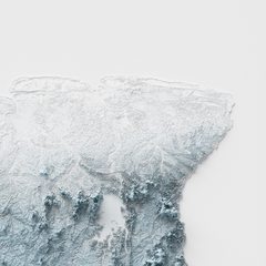 Mapa topográfico do Suriname.