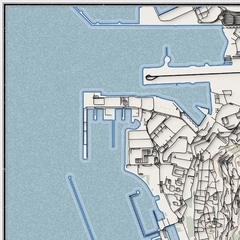 Mapa de contorno de Gibraltar.