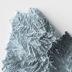 Mapa Topográfico do Uruguai, América do Sul