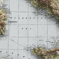 Mapa retrô da Itália