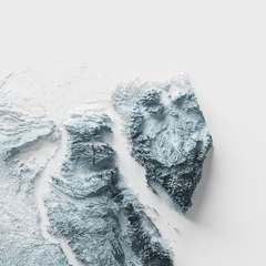 Mapa topográfico do Egito