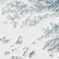 Mapa de Relevo da Guiné-Bissau
