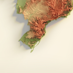 Mapa colorido do Brasil