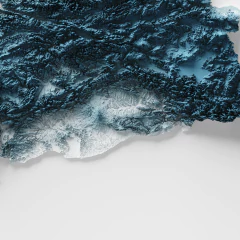 Mapa de Relevo da Turquia