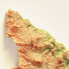 Mapa 3D Colorido do Sergipe