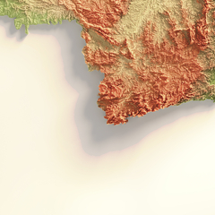 Mapa 3D de Minas Gerais