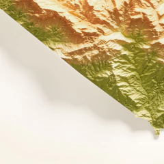 Mapa Parque Nacional do Itatiaia Colorido - Relevo Artístico na internet