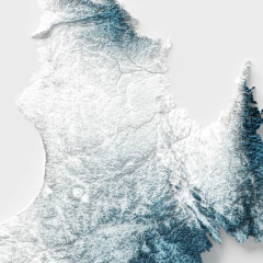 Mapa de quebec topográfico