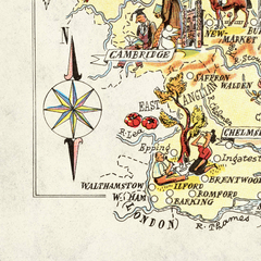 Mapa leste da inglaterra Jacques Liozu