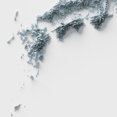 Mapa hipsométrico do Japão.