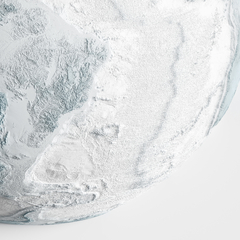 Mapa mundi globo topográfico e batimétrico centralizado nas américas