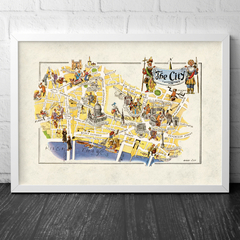 Mapa Ilustrado The City, Londres, Inglaterra