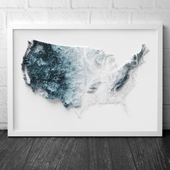 Mapa Hipsomérico dos Estados Unidos da América