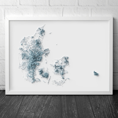 Mapa Hipsométrico da Dinamarca