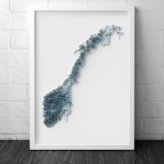 Mapa Hipsométrico da Noruega