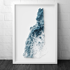 Mapa topográfico de New Hampshire