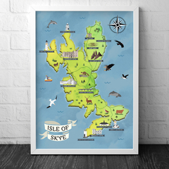 Mapa da Ilha de Skye, Escócia