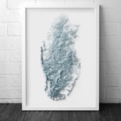 Mapa hipsométrico do Catar