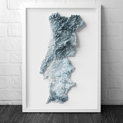 Mapa de Portugal - Relevo Artístico - comprar online