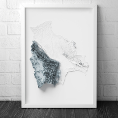 Mapa da Bolívia - Relevo Artístico - comprar online
