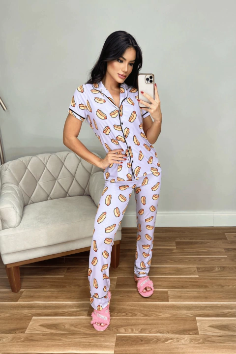 PIJAMA AMERICANO LONGO - HOT DOG