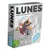 Caja del juego Lunes, con ilustración de un hombre estresado en un escritorio rodeado de papeles impresos.