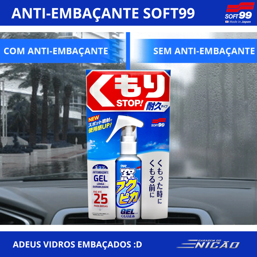 Soft99 Antiembaçante Gel Longa Durabilidade Spray 80ml