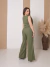 Conjunto Alfaiataria Linho Cropped e Calça Pantalona - comprar online