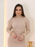 Vestido Midi Gola Alta Manga Comprida Canelado - Bibi Boutique