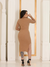 Vestido Midi Gola Alta Manga Comprida Canelado - comprar online