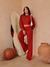 Conjunto Calça Pantalona e Cropped Manga Morcego Malha Ribi - comprar online