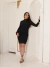 Imagem do Vestido Midi com Gola Alta e Manga Comprida Montaria