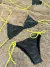 Bikini alma plateado con amarillo fluo