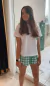 SHORT Y REMERA BLANCA CUADRILLE VERDE