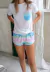 Short y remera LV pastel (Santa Pachorra) - comprar online