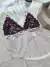 Maglietina de encaje color violeta y visón de Mulheres Luxury