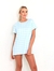 Remeron celeste y blanco