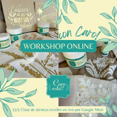 15-5 ♥ WORKSHOP ONLINE CON CARO ESTA - Técnicas Textiles - comprar online