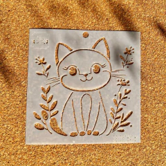 CE mi gatito 15x15 Stencil Caro esta - comprar online
