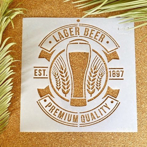 CE 20 BEER 30x30 Stencil Caro esta - comprar online