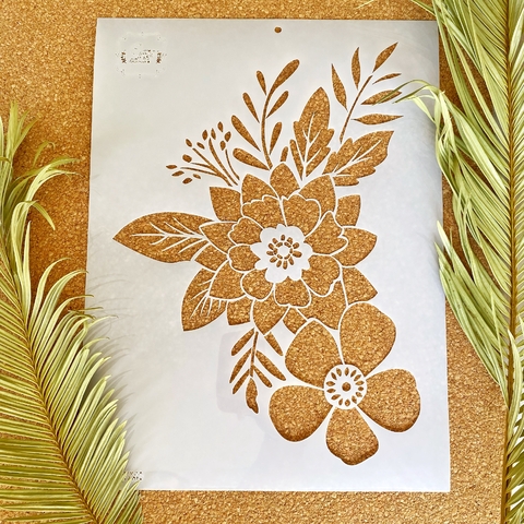 CE 02 Flor 30x40 Stencil Caro esta - comprar online