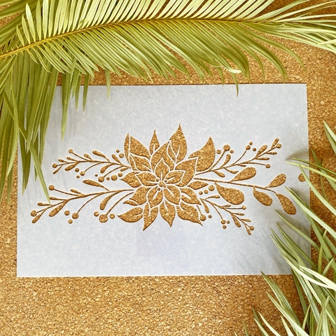 CE 41 Flor estrella federal 20x30 Stencil Caro esta - comprar online