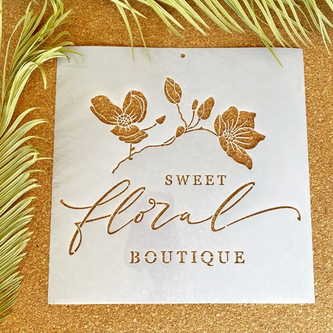 CE 02 30x30 Stencil Caro esta Floral Boutique - comprar online