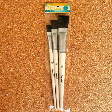 ARENA x3 Pinceles Chatos N 12, 16 y 24 Caro esta? - comprar online