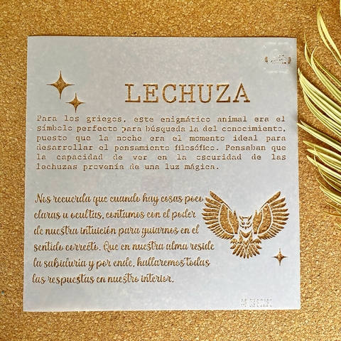 CE Lechuza 30x30 Stencil Caro esta - comprar online