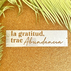 CE 11 8x30cm La gratitud Stencil Caro esta - comprar online