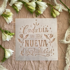 CE Nueva oportunidad 20x20 Stencil Caro esta